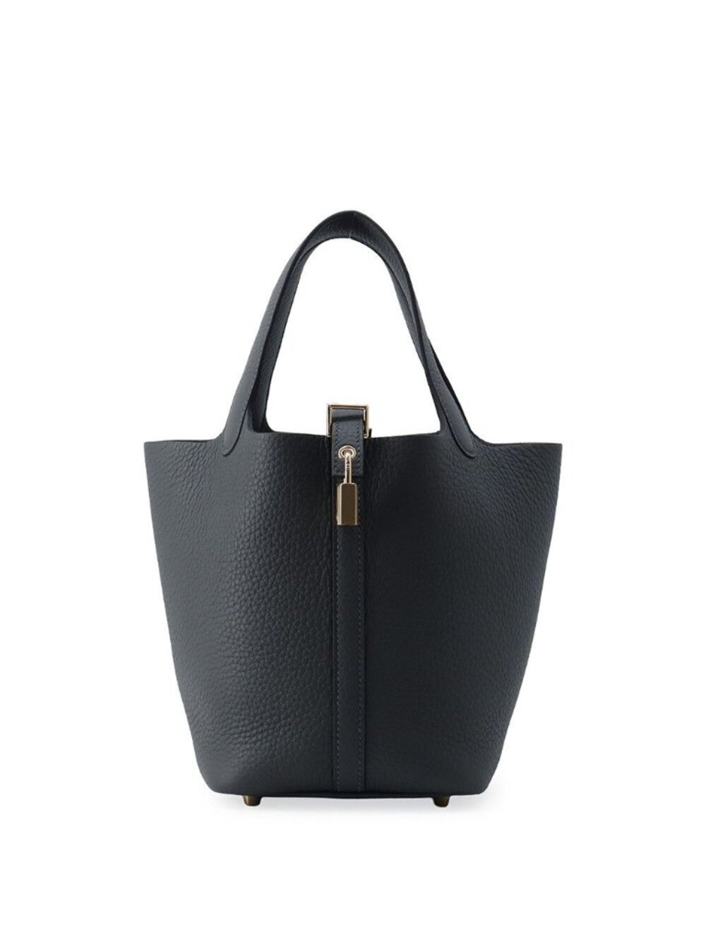 Hermes Handbag Picotin Lock PM Gray Misty Champagne Gold Taurillon Clemence Tote